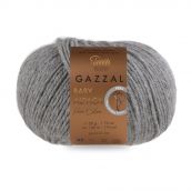 Cuộn len sợi lông cừu Merino pha lạc đà Alpaca màu tự nhiên không nhuộm Gazzal Baby Alpaca Pure Color - Ảnh 7