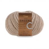 Cuộn len sợi lông cừu Merino pha lạc đà Alpaca màu tự nhiên không nhuộm Gazzal Baby Alpaca Pure Color - Ảnh 5