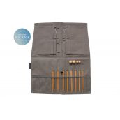 Bộ kim đan vòng thay dây bằng tre Seeknit Curve Koshitsu IC 12.5 cm / 5" First set / Seeknit Case 2 Dark Gray 60248